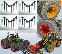 VOLUMEVOORDEEL: 24x FORREZ - GS Schaad systeem lengte ong. 18mm ANTRACIET gespoten geschikt voor montage dubbellucht set 1:32   