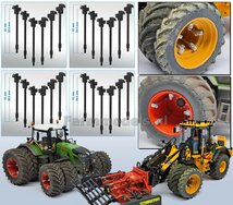 VOLUMEVOORDEEL:  24x FORREZ - GS Schaad systeem lengte ong. 32mm ANTRACIET gespoten geschikt voor montage dubbellucht set 1:32 