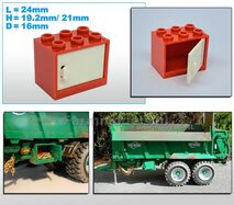 Opbergkist/ Kast Lego/ monsterkabinet kast  Afmeting 24mm x 19.2mm x 16mm (Inclusief Nophoogte totaal 21mm)
