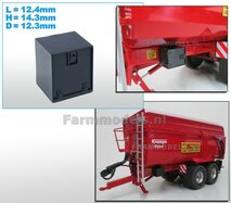 Opbergkist enkele deur Kunststof 12.4mm x 14.3mm x 12.3mm  (Nu in Creme/ Blank gegoten RESIN Geleverd) 1:32 