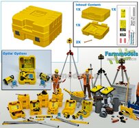 TOPCON KOFFER t.b.v. plaatsing TOPCON TP-L6G Rioollaser set (Laser + Targetschild) Materiaal Resin TOPCON GEEL MATT geleverd +  Pré-Cut Decal stickerset Farmmodels  1:32                
