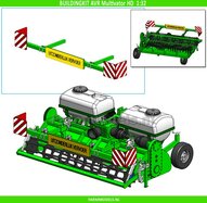 BOUWKIT: VERLICHTINGSBALK t.b.v. AVR MULTIVATOR HD frontfrees incl. Pré-Cut decals  LET OP: BLANK geleverd, zelf in kleur zetten 1:32  LEVERBAAR BEGIN NOVEMBER 2025