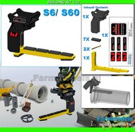 BOUWKIT: VERACHTERT (RIOOL-) BUIZENLEGGER  Beweegbaar met S60 Koppeling. Materiaal: Resin op KLEUR Gespoten incl. Verachtert Pré-Cut Stickers geleverd 1:32 