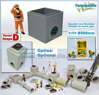 1x INSPECTIEPUT VORM D-BM aansluiting 1x  Ø 