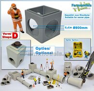 1x INSPECTIEPUT VORM D-BM aansluiting 3x Ø 