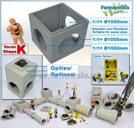 1x INSPECTIEPUT VORM K-BM aansluiting 3x Ø 