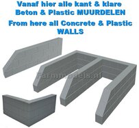 Vanaf hier alle kant & klare WANDEN Beton & Plastic STAPEL BLOKKEN 1:32    