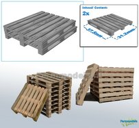 2x BLOKPALLET afmeting 37.5 x 31.2mm  Materiaal RESIN, BLANK Geleverd  1:32