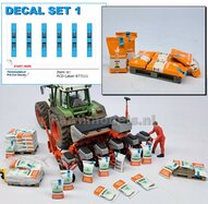 6x Pré-Cut Decal stickerset CERTIFICAAT LABELS BLAUW nr. 1   Voorgesneden stickers op stickerfolie 1:32  