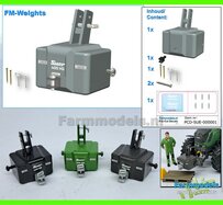 BOUWKIT: SUER FRONTGEWICHT 400 kg + LOSSE TREKHAAK + SUER 400kg & REFLECTOREN WIT  Pré-Cut Decal Stickerset + PINNEN Materiaal: RESIN BLANK Geleverd  1:32  