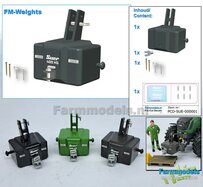SUER FRONTGEWICHT 400 kg + TREKHAAK + Pré-Cut Decal + PINNEN Mat.: Resin FENDT 942 GRIJS Gespoten geleverd  1:32  