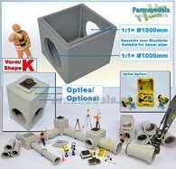 1x INSPECTIEPUT VORM K-BM aansluiting 2x Ø 