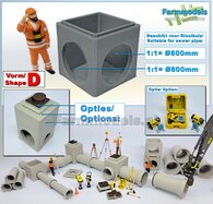 1x INSPECTIEPUT VORM D-BM aansluiting 2x Ø 