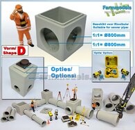 1x INSPECTIEPUT VORM D-BM 2x Ø 