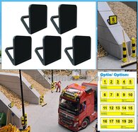 5x NUMMERPLAAT BORDEN voor SCHUINE WAND MONTAGE Afm. 15x15 mm Mat: RESIN, ANTRACIET Gespoten geleverd 1:32