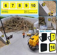 Nummers 6 - 10 ZONDER PIJL aanduiding  Pré-Cut Decals/Stickers 12x12 mm ZWART op GELE Stickerfolie   1:32    