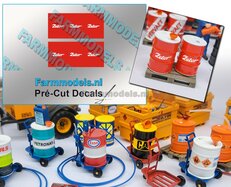 2x ZETOR OLIEDRUMS Pré-Cut Decal stickersets 1:32