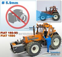 2x Afdekplaat Ø 5.9 mm t.b.v. FIAT 1580/160-90  ROS  ACHTERAS VELG   Resin FIAT DONKER BRUIN gespoten geleverd 1:32 Farmmodels Premium Line