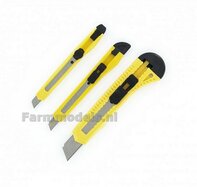 Abreekmessen set van 3 stuks/3 maten Hobbytime Tools HT1001