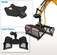 KOPPELSTUK SNELWISSEL aan S6/S60 snelwisselkoppeling geschikt voor Koppellen PLADDET bietengrijper 3D Geprint Mat: Resin ZWART gespoten 1:32                      