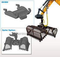 KOPPELSTUK SNELWISSEL aan CW30 snelwisselkoppeling geschikt voor Koppellen PLADDET bietengrijper 3D Geprint Materiaal RESIN  BLANK Geleverd 1:32                      