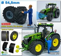 Ø 54.8 x 25.8 mm: JD 7R Series: 2x Michelin Axiobib2 Banden + RESIN Velgen BLANK Geleverd 1:32    Farmmodels Premium Line Series 