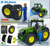 Ø 54.8 x 25.8 mm: JD 7R Series: 2x Michelin Axiobib2 Banden + RESIN Velgen JOHN DEERE GEEL gespoten  1:32  Farmmodels Premium Line Series 