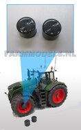 2x Planeetkappen Fendt Donker Grijs Ø 12.7 mm / Planetaire eindvertraging vooras voor Farmmodels velgen Fendt 1050/ 939 Facelift 1:32                    