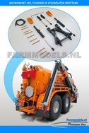 BOUWKIT: Hefinrichting set, geschikt voor (carrier/haakarm) mest tank + mesttank chassis 1:32 