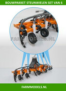 BOUWKIT: 6x Steunwielen t.b.v. Terraject 300 VMR Veenhuis Bouwland bemester 1:32
