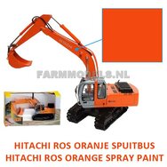 HITACHI ROS model ORANJE - Farmmodels series Spuitbus / Spraypaint - Farmmodels series = Industrie lak, 400ml. ook voor schaal 1:1 zeer geschikt!!