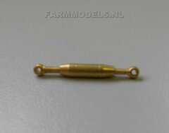 Topstang VERSTELBAAR  Lengte: 15 mm tot 18 mm   Topstang met 2x KOGEL aansluiting. Geleverd in MESSING