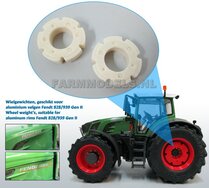 2x Wielgewicht Fendt Resin BLANK, geschikt voor Alu. velgen Vredestein Fendt 828/939 Facelift Wiking, Ø 27.1 mm  1:32          