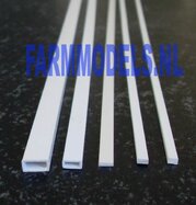 Rechthoek buis hol 4x8mm x 100cm Modr421-53