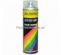 MOTIP Blanke lak glans Clear Varnish Spuitbus / Spuit plamuur - Perfect voor de Farmmodels series Spray paint 400ml                 