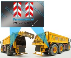 4x Breedte/ Verdrijvingsbord/- Verkeer (o.a. Vredo) stickers ong. 4 x 18 mm   Pré-Cut Decals 1:32 Farmmodels.nl