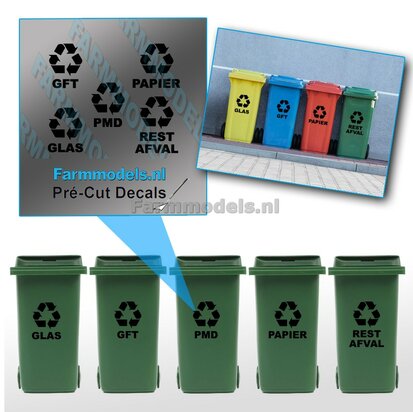 5x Kliko sticker zwart op transparante folie, ong. 12 x 16mm. Pr&eacute;-Cut Decals 1:32 Farmmodels.nl