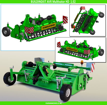 AVR Ge-Force/multivator HD gevarenstickers Pr&eacute;-Cut Decals 1:32 Farmmodels.nl