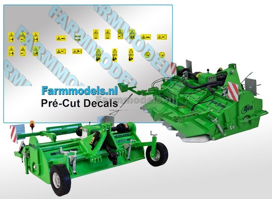 AVR Ge-Force/multivator HD gevarenstickers Pr&eacute;-Cut Decals 1:32 Farmmodels.nl
