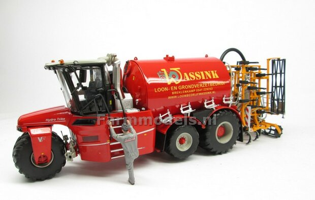 COMBISET: ND-VERVAET Hydro Trike XL, RED TANK + WASSINK LOGO + VMR VEENHUIS Bemester met verkruimelrollen 1:32  MM1819-WASSINK-5-COMBI