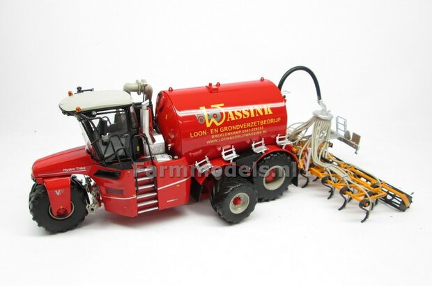 COMBISET: ND-VERVAET Hydro Trike XL, RED TANK + WASSINK LOGO + VMR VEENHUIS Bemester met verkruimelrollen 1:32  MM1819-WASSINK-5-COMBI