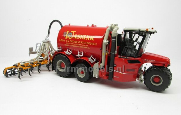 COMBISET: ND-VERVAET Hydro Trike XL, RED TANK + WASSINK LOGO + VMR VEENHUIS Bemester met verkruimelrollen 1:32  MM1819-WASSINK-5-COMBI