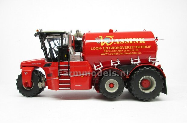 COMBISET: ND-VERVAET Hydro Trike XL, RED TANK + WASSINK LOGO + VMR VEENHUIS Bemester met verkruimelrollen 1:32  MM1819-WASSINK-5-COMBI