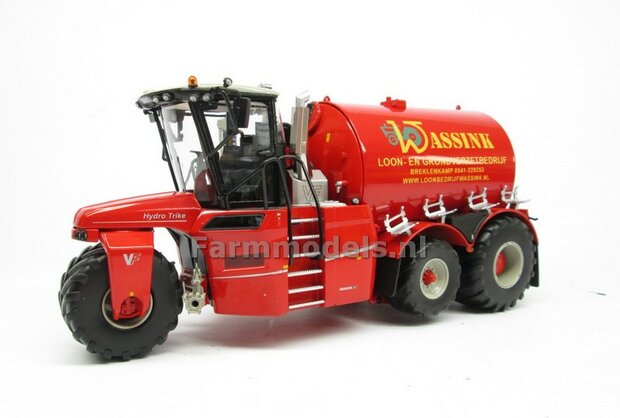 COMBISET: ND-VERVAET Hydro Trike XL, RED TANK + WASSINK LOGO + VMR VEENHUIS Bemester met verkruimelrollen 1:32  MM1819-WASSINK-5-COMBI