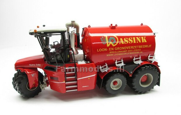 COMBISET: ND-VERVAET Hydro Trike XL, RED TANK + WASSINK LOGO + VMR VEENHUIS Bemester met verkruimelrollen 1:32  MM1819-WASSINK-5-COMBI