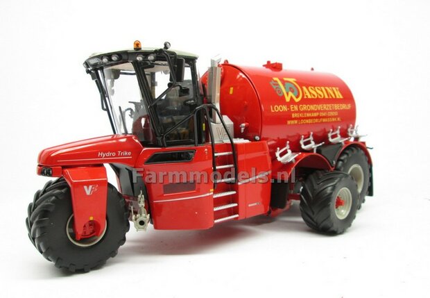 COMBISET: ND-VERVAET Hydro Trike XL, RED TANK + WASSINK LOGO + VMR VEENHUIS Bemester met verkruimelrollen 1:32  MM1819-WASSINK-5-COMBI