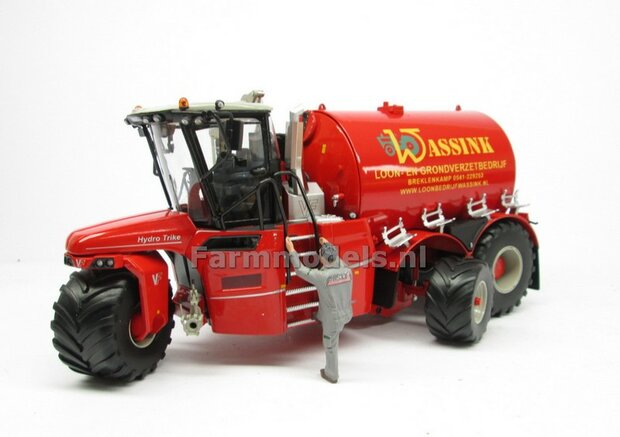 COMBISET: ND-VERVAET Hydro Trike XL, RED TANK + WASSINK LOGO + VMR VEENHUIS Bemester met verkruimelrollen 1:32  MM1819-WASSINK-5-COMBI