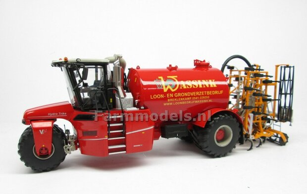 COMBISET: ND-VERVAET Hydro Trike, RED TANK + WASSINK LOGO + VMR VEENHUIS Bemester met verkruimelrollen 1:32  MM1819-WASSINK-3-COMBI