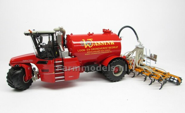 COMBISET: ND-VERVAET Hydro Trike, RED TANK + WASSINK LOGO + VMR VEENHUIS Bemester met verkruimelrollen 1:32  MM1819-WASSINK-3-COMBI