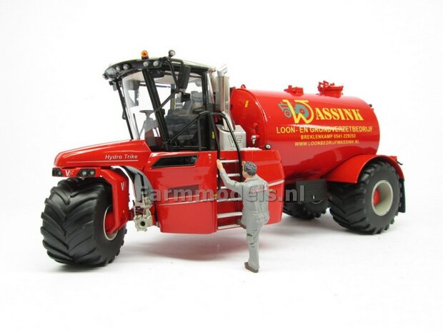 COMBISET: ND-VERVAET Hydro Trike, RED TANK + WASSINK LOGO + VMR VEENHUIS Bemester met verkruimelrollen 1:32  MM1819-WASSINK-3-COMBI